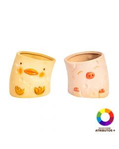 Maceta cerámica animal decorativa