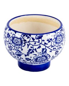 Maceta cerámica estampado floral