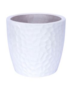 Maceta cerámica blanca