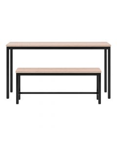 Juego comedor metal madera moderno