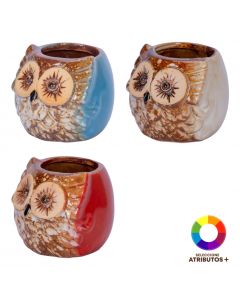Maceta cerámica diseño búho
