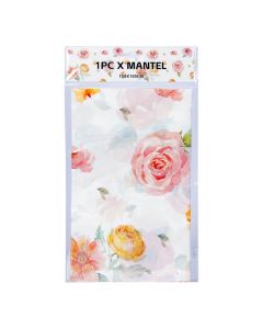 Mantel plastico estampado rosas 108x180cm multicolor