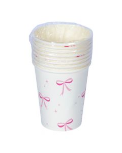 Vaso carton estampado lazos 8und 9oz