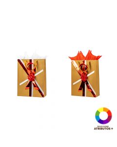 Bolsa decorada kraft grande