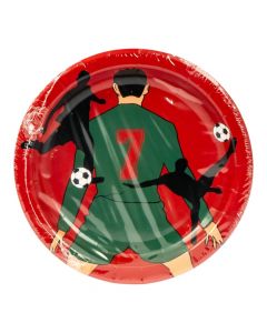 Plato cartón CR7 8und