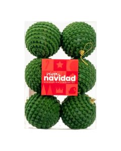 Esfera navideña de tela verde