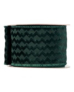 Cinta verde zigzag afelpado