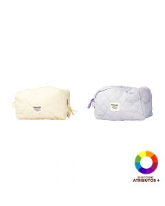 Cosmetiquera con relieve y diseño