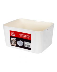 Caja organizadora plástica blanca