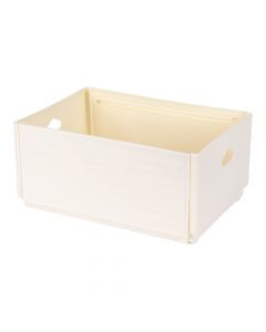 Caja plegable beige con relieve