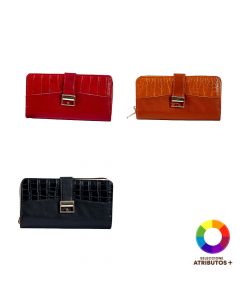 Cartera dama con broche