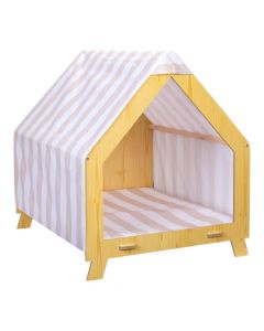 Casa mascota estampada franjas