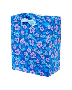 Bolsa de regalo flores y hojas