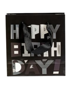 Bolsa cumpleaños negro y gris