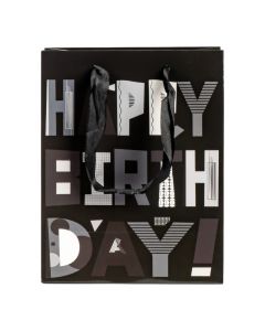 Bolsa cumpleaños negro y gris