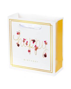 Bolsa de regalo flores cumpleaños