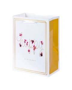 Bolsa de regalo flores cumpleaños