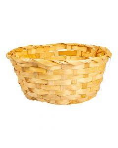 Canasta bambú beige decorativa