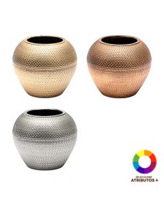 Maceta plástica colores metálicos