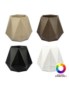 Maceta plástica mediana colores variados