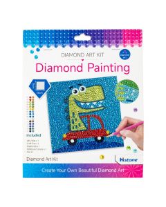 Pintura diamantes dinosaurio creativa