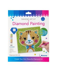 Pintura diamantes gato creativa
