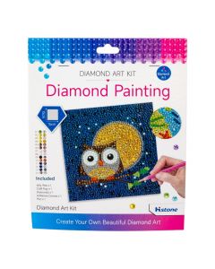 Pintura diamantes búho creativa