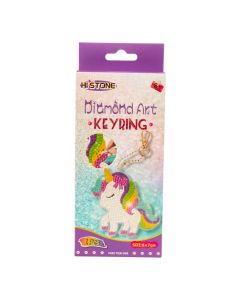 Llavero unicornio con diamantes
