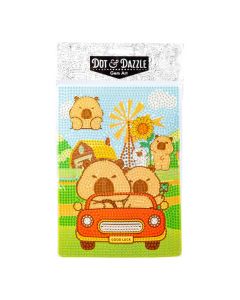 Pintura diamantes capibaras 15x21cm