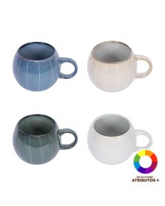 Taza cerámica diseño bola
