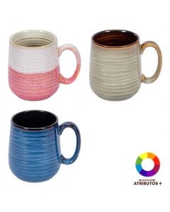 Taza cerámica diseño espiral