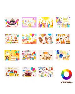 Tarjeta cumpleaños diseño surtido