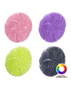 Cepillo facial redondo con relieve surtido