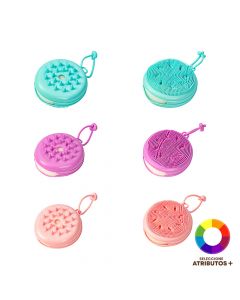 Cepillo facial redondo con relieve 2en1 surtido