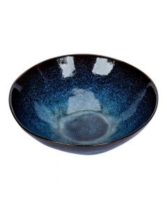 Bowl cerámica estampado azul+marrón