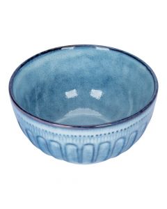 Bowl cerámica relieve celeste+azul