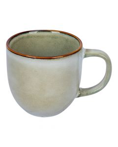 Jarra cerámica gris y marrón