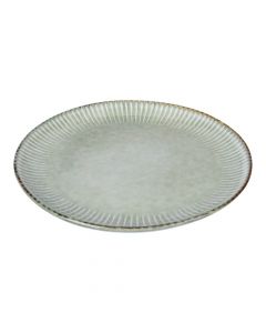 Plato cerámica gris y marrón