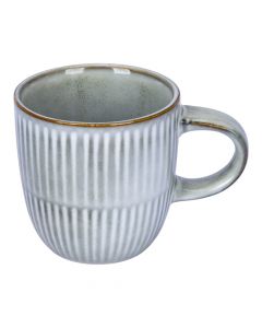 Jarra cerámica gris y marrón