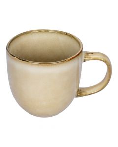 Jarra cerámica beige y marrón