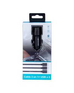 Cargador carro 3 en 1