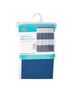 Cortina baño azul PEVA