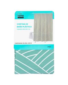 Cortina baño verde PEVA