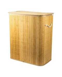 Cesta ropa bambú y tela