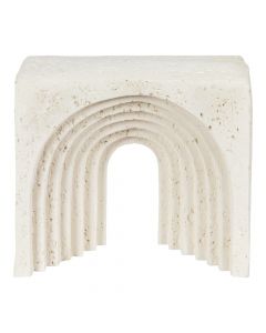 Adorno blanco relieve arcoíris