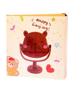 Espejo capibara marrón y beige