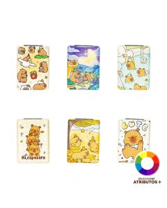 Espejo estampado capibara compacto