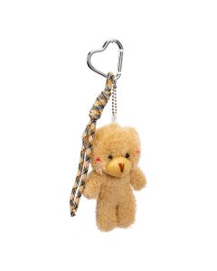 Llavero oso afelpado corazón