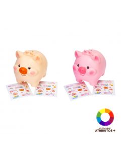 Alcancía cerdito con corona