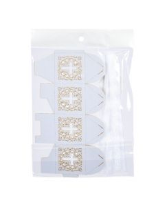 Caja cartón con relieve cruz